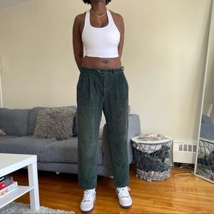 GREEN CORDUROY PANTS